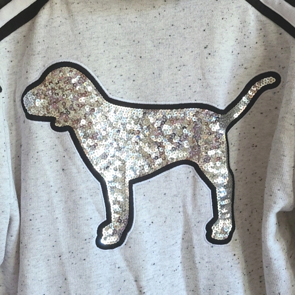 ⭐VS PINK BLING SHERPA HALF-ZIP HOODIE⭐ - Picture 10 of 12
